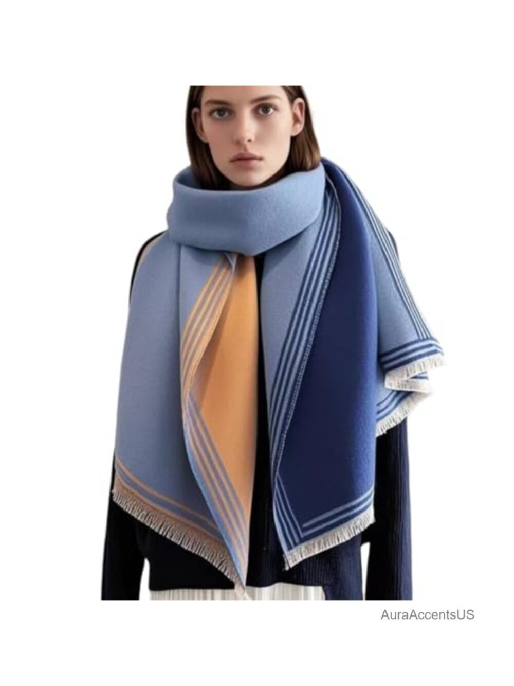 Pashmina Shawl Wrap for Women Luxury Travel Poncho Blanket Scarf Bridal Evening